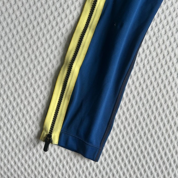 Athleta x Derek Lam 10C Side Zip Leggings Small Blue Yellow Black Athleisure - Picture 5 of 6
